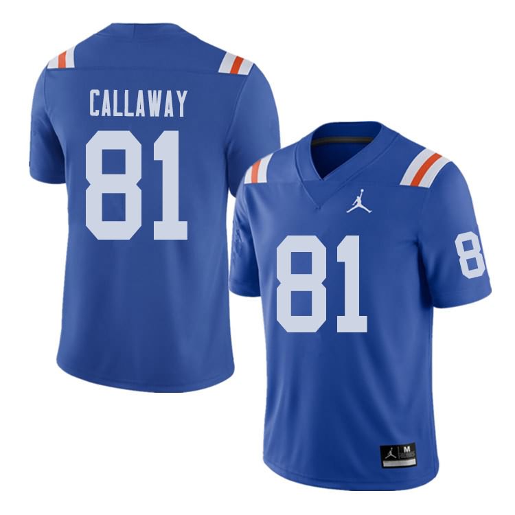 NCAA Florida Gators Antonio Callaway Men's #81 Jordan Brand Alternate Royal Throwback Stitched Authentic College Football Jersey GQJ5564TA